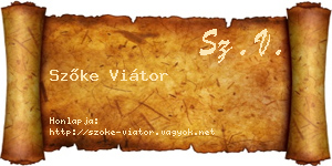 Szőke Viátor névjegykártya