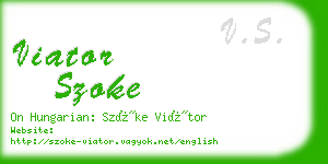 viator szoke business card